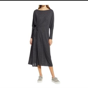 Caslon - Cozy Grey Side Tie Dress NWT size M
